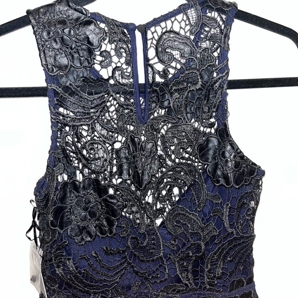 Lovers + Friends Amore Fit & Flare Lace Leather Dress - Picture 8 of 9